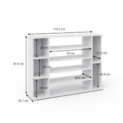 Schuhschrank "Levin" Weiß 116 X 87 Cm Vicco 12 Schuhschrank "Levin" Weiß 116 X 87 Cm Vicco -Vicco m2999 03 ol