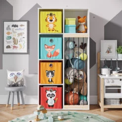 Kinderregal "Marvin" Weiß 72 X 143 Cm Mit 4 Faltboxen Opt.1 Vicco -Vicco m3000 fb2046 47 04 ol