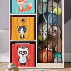 Kinderregal "Marvin" Weiß 72 X 143 Cm Mit 4 Faltboxen Opt.1 Vicco -Vicco m3000 fb2046 47 05 ol