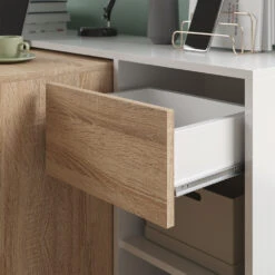 Schreibtisch "Ben" Weiß/Sonoma 145 X 46.4 Cm Vicco -Vicco m3003 05 ol