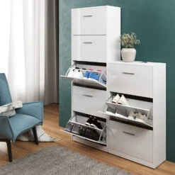 Schuhkipper "Gizmo" Weiß Hochglanz 59 X 169.5 Cm Vicco -Vicco m301 04 ol