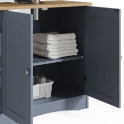 Badmöbel Set "Bianco" Grau 3 Teile Vicco -Vicco m3025 06 ol