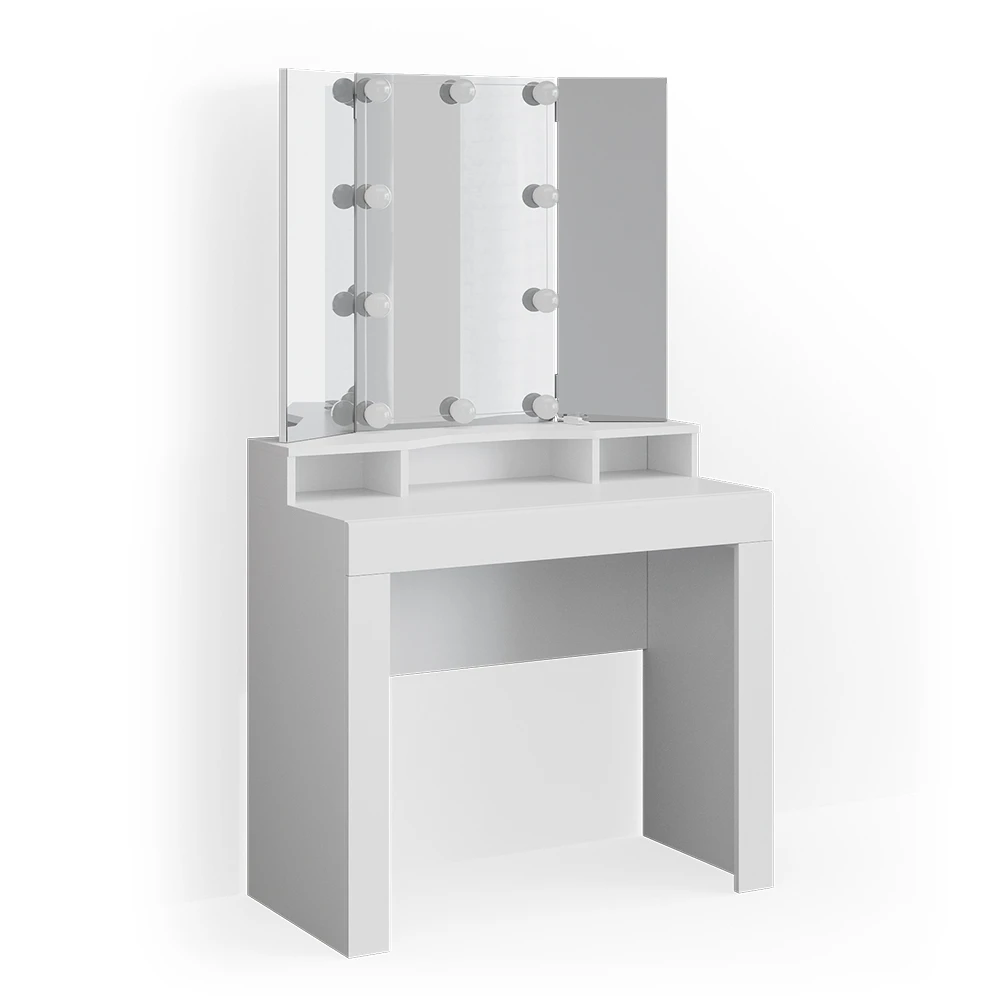Schminktisch "Nora" Weiß 90 Cm Mit LED Beleuchtung Vicco 3 Schminktisch "Nora" Weiß 90 Cm Mit LED Beleuchtung Vicco