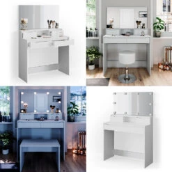 Schminktisch "Ruben" Weiß 100 Cm Vicco -Vicco m3126 08 ol