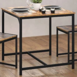 Esstisch "Fyrk" Eiche Rustikal/Schwarz 80 X 80 Cm Vicco -Vicco m3133 05 ol