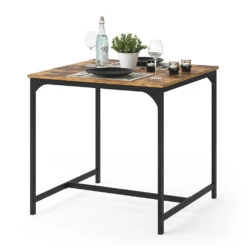 Esstisch "Fyrk" Eiche Rustikal/Schwarz 80 X 80 Cm Vicco -Vicco m3133 07 ol