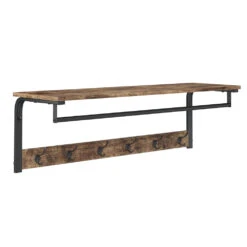 Wandgarderobe "Fyrk" Eiche Rustikal/Schwarz 100 X 30 Cm Vicco