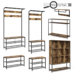 Konsolentisch "Fyrk" Eiche Rustikal/Schwarz 100 X 80 Cm Mit Schubladen Vicco 19 Konsolentisch "Fyrk" Eiche Rustikal/Schwarz 100 X 80 Cm Mit Schubladen Vicco -Vicco m3140 09 ol