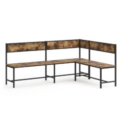 Esszimmer-Eckbank "Fyrk" Eiche Rustikal/Schwarz 195 X 142 Cm Vicco