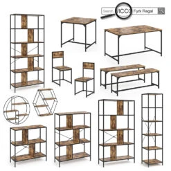 Esszimmer-Eckbank "Fyrk" Eiche Rustikal/Schwarz 195 X 142 Cm Vicco 19 Esszimmer-Eckbank "Fyrk" Eiche Rustikal/Schwarz 195 X 142 Cm Vicco -Vicco m3145 09 ol