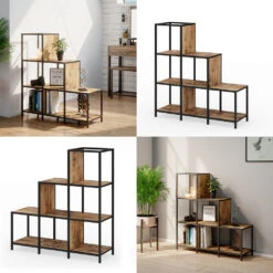 Raumteiler "Fyrk" Eiche Rustikal/Schwarz 90 X 92 Cm Vicco -Vicco m3147 08 ol