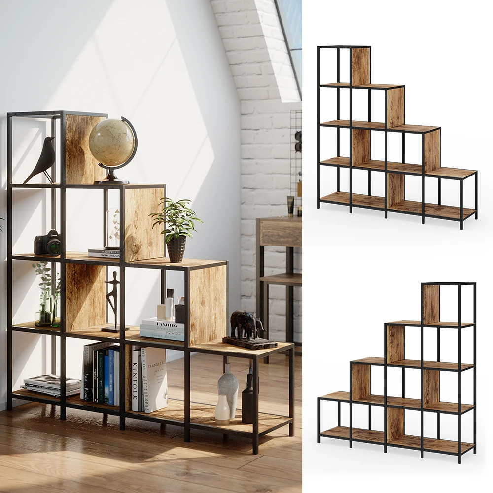 Raumteiler "Fyrk" Eiche Rustikal/Schwarz 120 X 120 Cm Vicco 4 Raumteiler "Fyrk" Eiche Rustikal/Schwarz 120 X 120 Cm Vicco – Bild 2