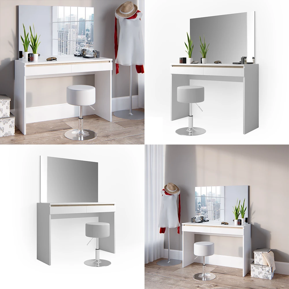 Schminktisch "Emma" Weiß 120 Cm Mit Hocker Vicco 10 Schminktisch "Emma" Weiß 120 Cm Mit Hocker Vicco – Bild 8