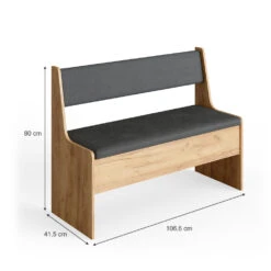 Esszimmer-Eckbank "Roman" Sand/Anthrazit 106 X 42 Cm Vicco -Vicco m3193 03 ol