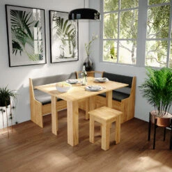 Esszimmer-Eckbank "Roman" Sand/Anthrazit 106 X 42 Cm Vicco -Vicco m3193 04 ol