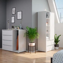 Kleiderschrank "Ruben" Weiß 80 X 189 Cm Vicco 13 Kleiderschrank "Ruben" Weiß 80 X 189 Cm Vicco -Vicco m3271 04 ol