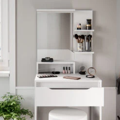 Schminktisch "Ruben" Weiß 60 Cm Mit Hocker Vicco -Vicco m3273 hw 05 ol