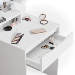 Schminktisch "Ruben" Weiß 60 Cm Mit Hocker Vicco -Vicco m3273 hw 06 ol