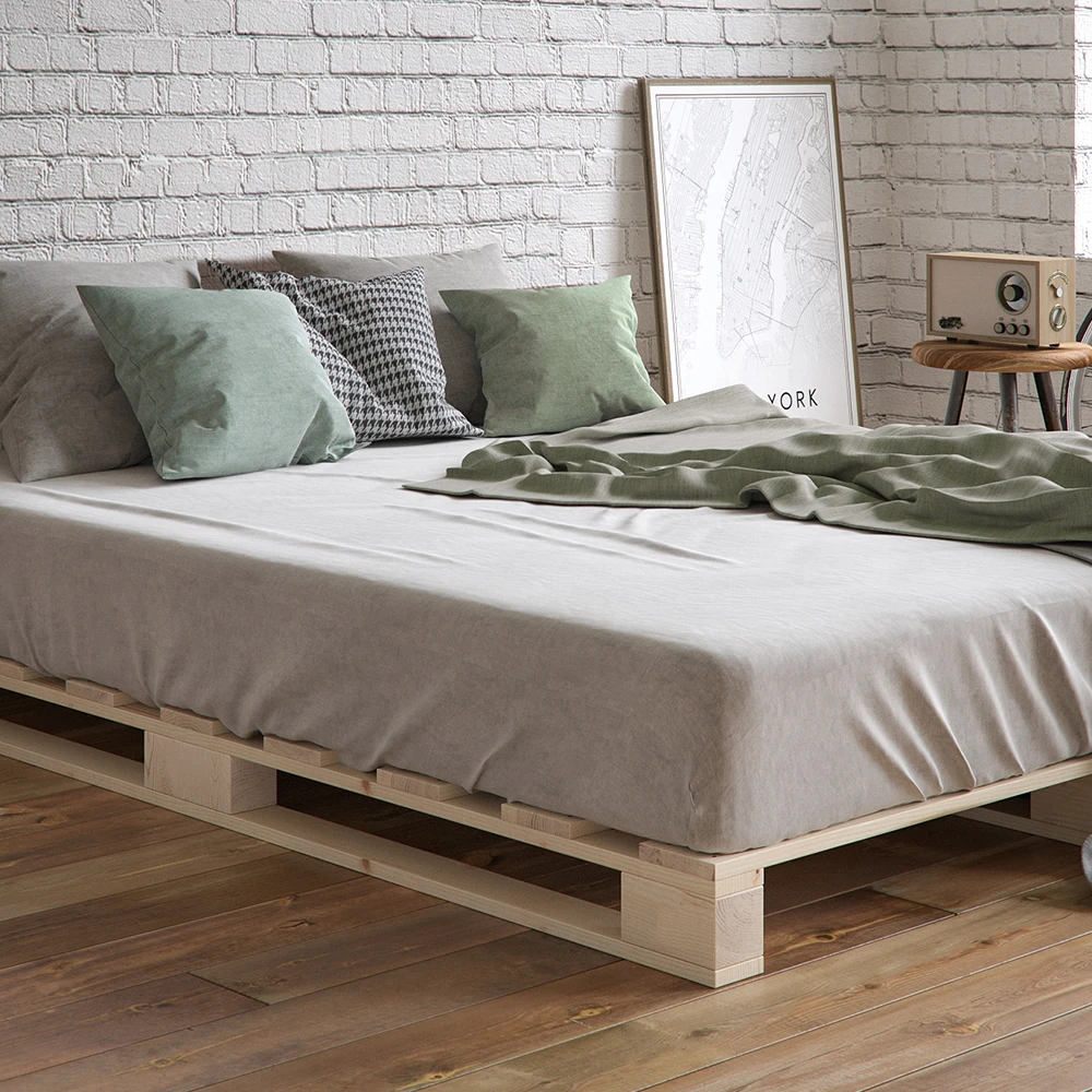 Palettenbett Naturholz 120x200 Cm Vitalispa 7 Palettenbett Naturholz 120x200 Cm Vitalispa – Bild 5