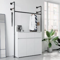 Kleiderstange "Ilaria" Schwarz 137 X 220 Cm Vicco -Vicco m3297 04 ol