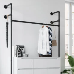 Kleiderstange "Ilaria" Schwarz 137 X 220 Cm Vicco -Vicco m3297 05 ol