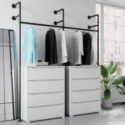 Kleiderstange "Iliara" 180cm Schwarz Vicco -Vicco m3299 04 ol