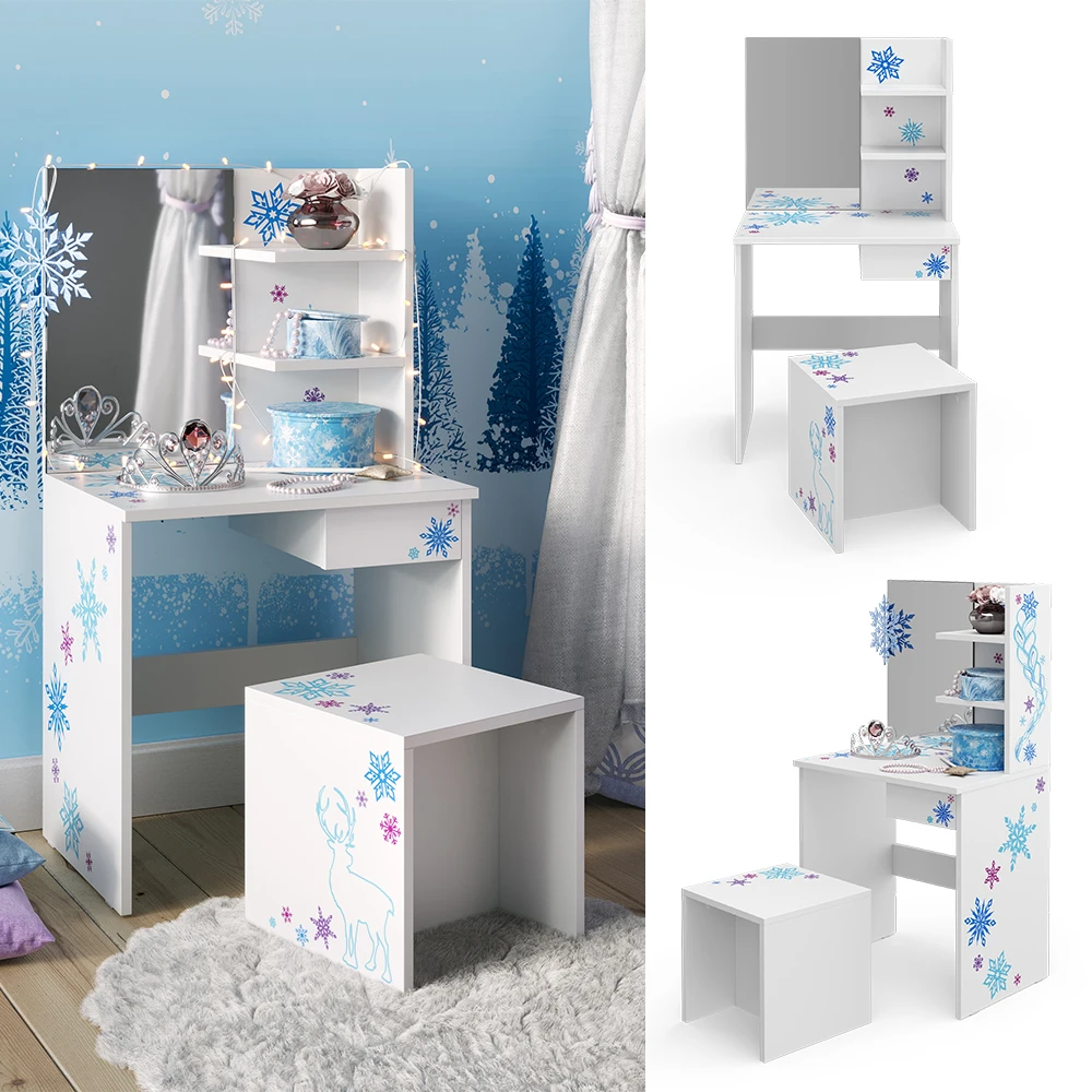 Kinder Schminktisch "Schneeflocke" Weiß 54.8 Cm Vicco 4 Kinder Schminktisch "Schneeflocke" Weiß 54.8 Cm Vicco – Bild 2