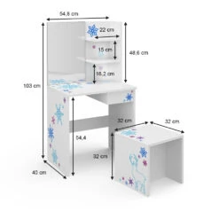 Kinder Schminktisch "Schneeflocke" Weiß 54.8 Cm Vicco 12 Kinder Schminktisch "Schneeflocke" Weiß 54.8 Cm Vicco -Vicco m3300 03 ol