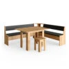 Eckbankgruppe "Roman" Goldkraft Eiche/Anthrazit 210 X 180 Cm Mit Tisch Vicco -Vicco m3317 01 ol