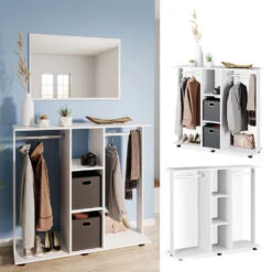 Kleiderschrank "Robbie" Weiß 130 X 120 Cm Vicco -Vicco m3324 02 ol