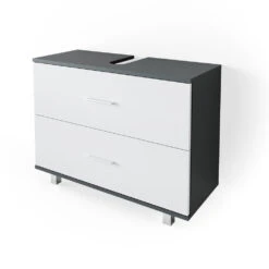Waschbeckenunterschrank "Ilias" Anthrazit/Weiß 80 X 60.8 Cm Vicco