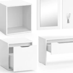 Flurgarderobe "Ruben" Weiß 6er Set Vicco 16 Flurgarderobe "Ruben" Weiß 6er Set Vicco -Vicco m3334 06 ol