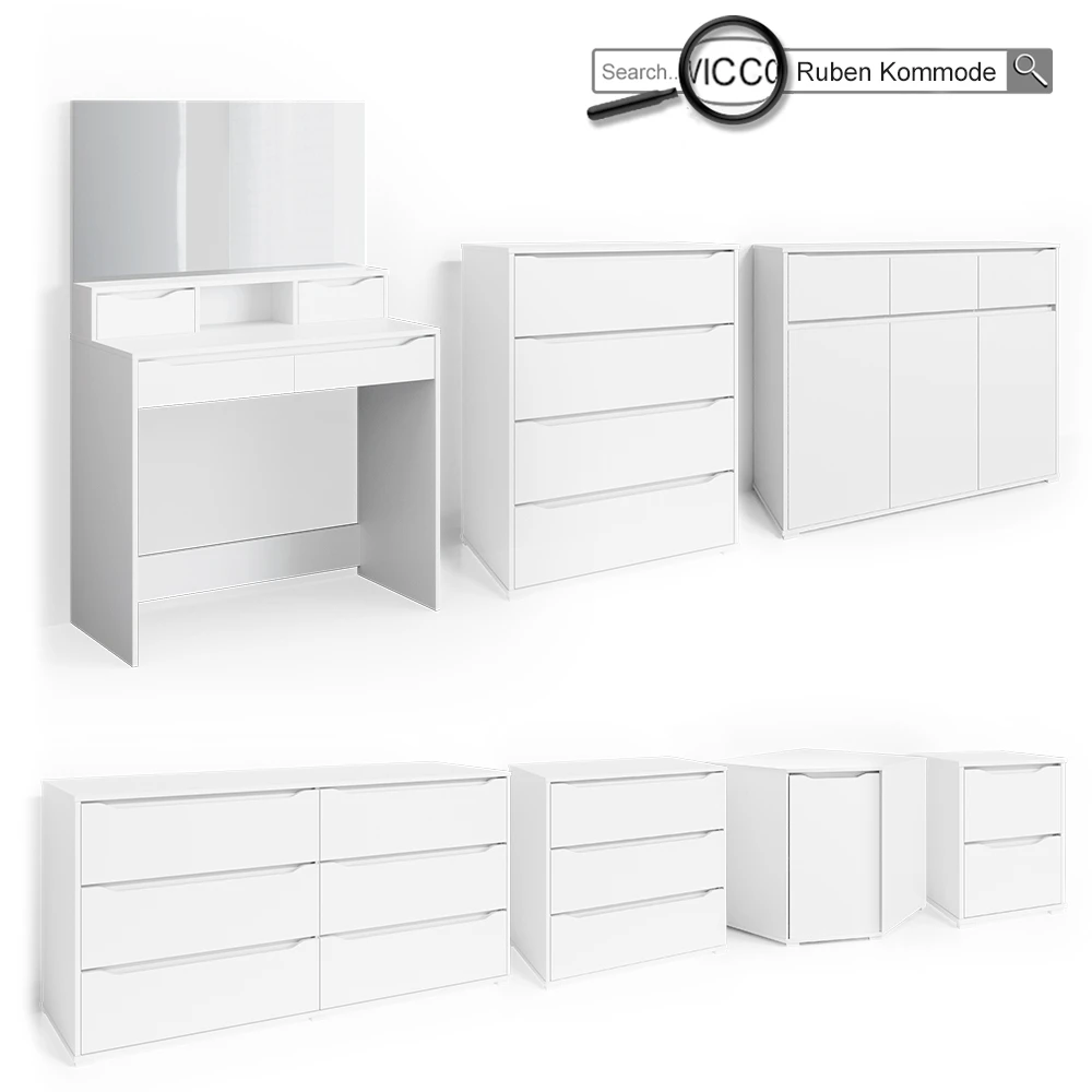 Flurgarderobe "Ruben" Weiß 6er Set Vicco 11 Flurgarderobe "Ruben" Weiß 6er Set Vicco – Bild 9