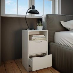 Nachttisch "Ruben" Weiß 38 X 66.6 Cm 2er Set Vicco -Vicco m3343 05 ol