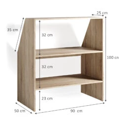 Dachschräge Regal Sonoma 90 X 100 Cm Vicco -Vicco m3345 03 ol