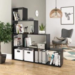 Treppenregal Schwarz 163 X 155 Cm Vicco 12 Treppenregal Schwarz 163 X 155 Cm Vicco -Vicco m3350 04 ol