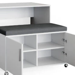 Schreibtisch "Flona" Weiß/Anthrazit 93 X 60 Cm Vicco -Vicco m3351 06 ol