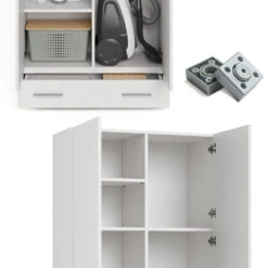 Aktenregal "Ingo" Weiß 80 X 204 Cm Mit Schublade Vicco -Vicco m3353 sm 06 ol