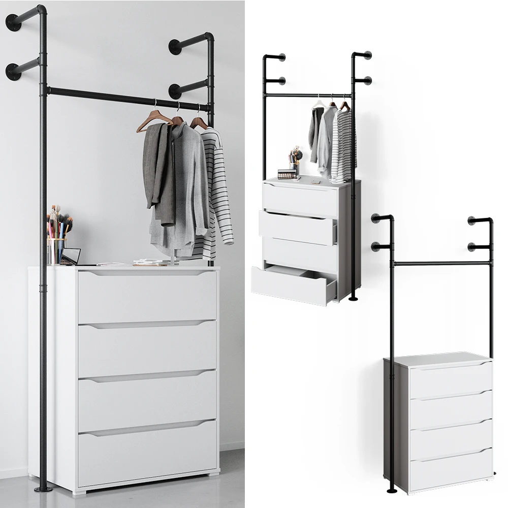 Sideboard "Ruben" Weiß/Schwarz 97 X 220 Cm Vicco 4 Sideboard "Ruben" Weiß/Schwarz 97 X 220 Cm Vicco – Bild 2