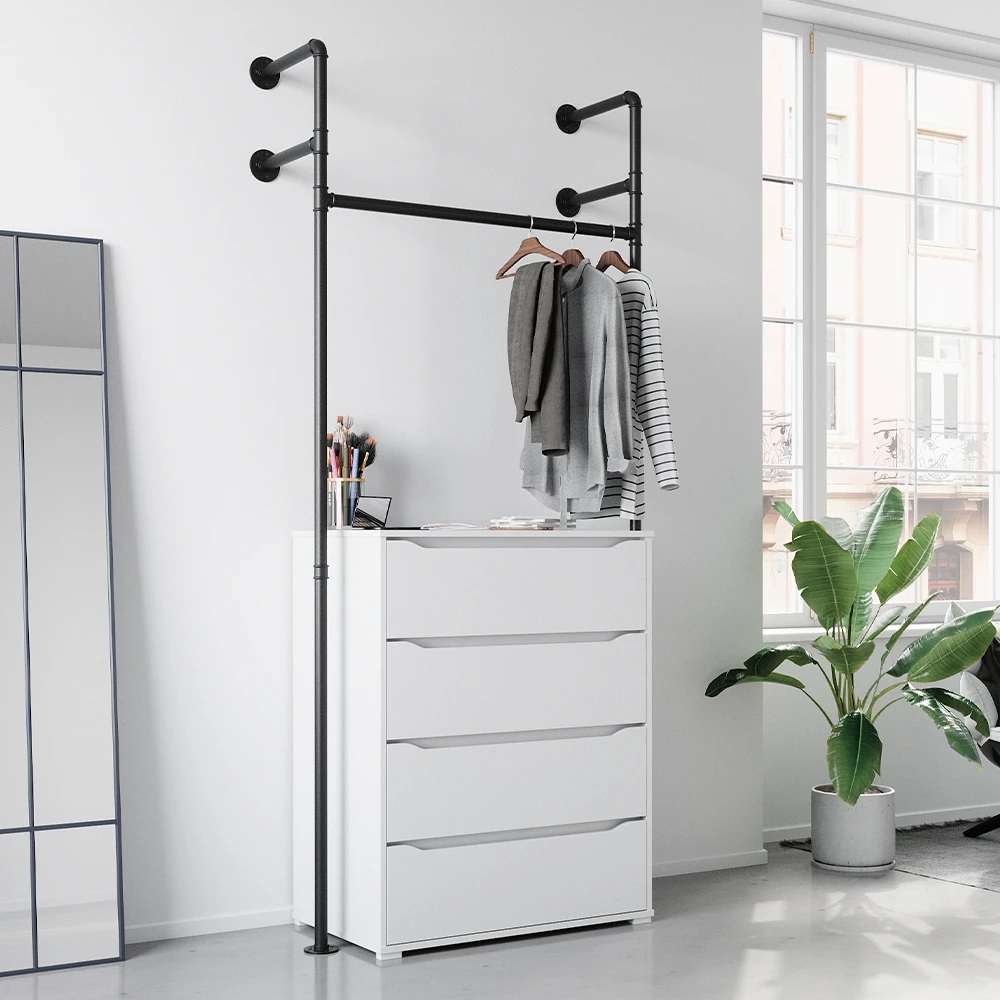 Sideboard "Ruben" Weiß/Schwarz 97 X 220 Cm Vicco 6 Sideboard "Ruben" Weiß/Schwarz 97 X 220 Cm Vicco – Bild 4