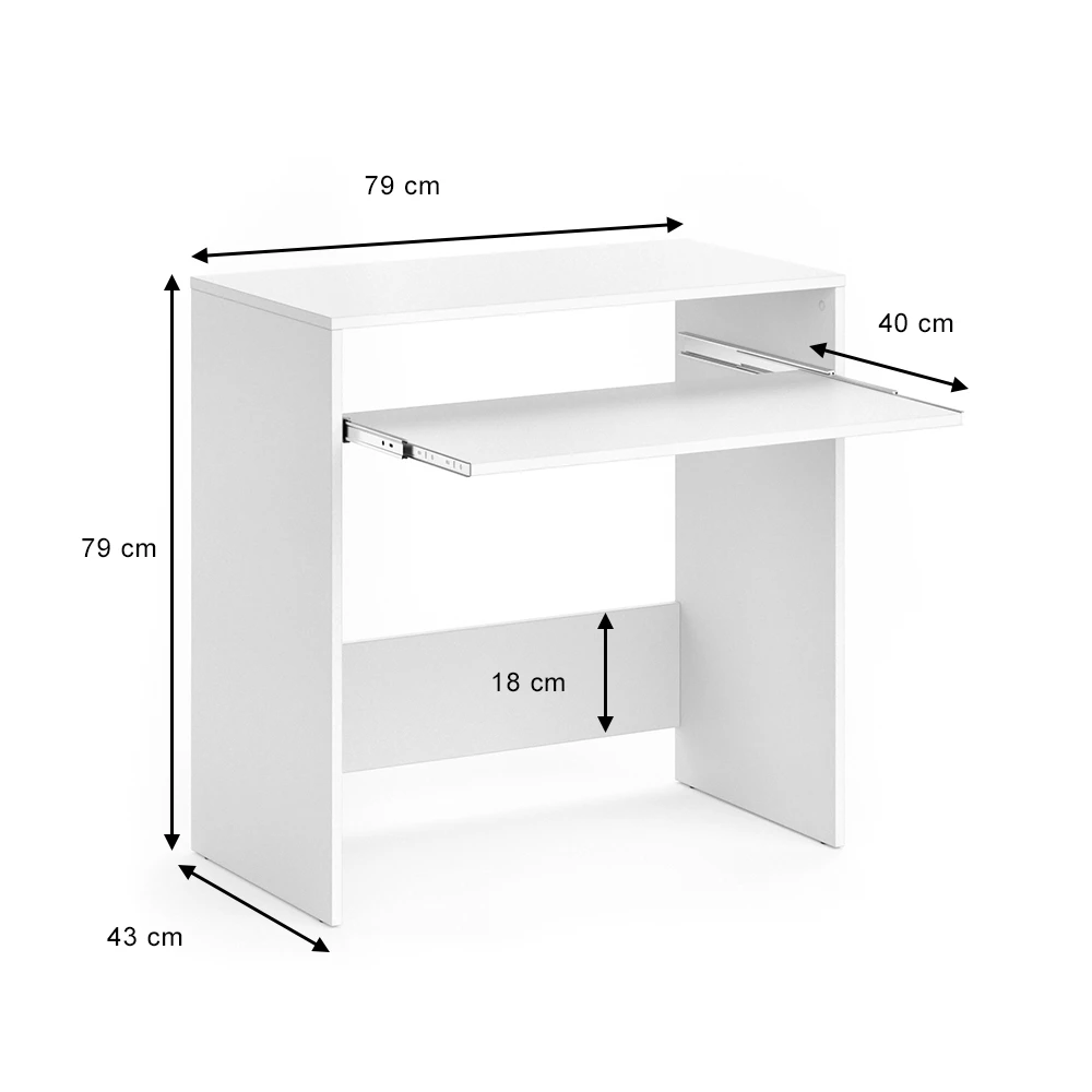 Schreibtisch "Nils" Weiß 79 X 43 Cm Vicco 5 Schreibtisch "Nils" Weiß 79 X 43 Cm Vicco – Bild 3