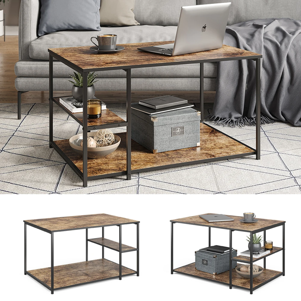 Couchtisch "Fyrk" Eiche Rustikal/Schwarz 90 X 48.5 Cm Vicco 4 Couchtisch "Fyrk" Eiche Rustikal/Schwarz 90 X 48.5 Cm Vicco – Bild 2