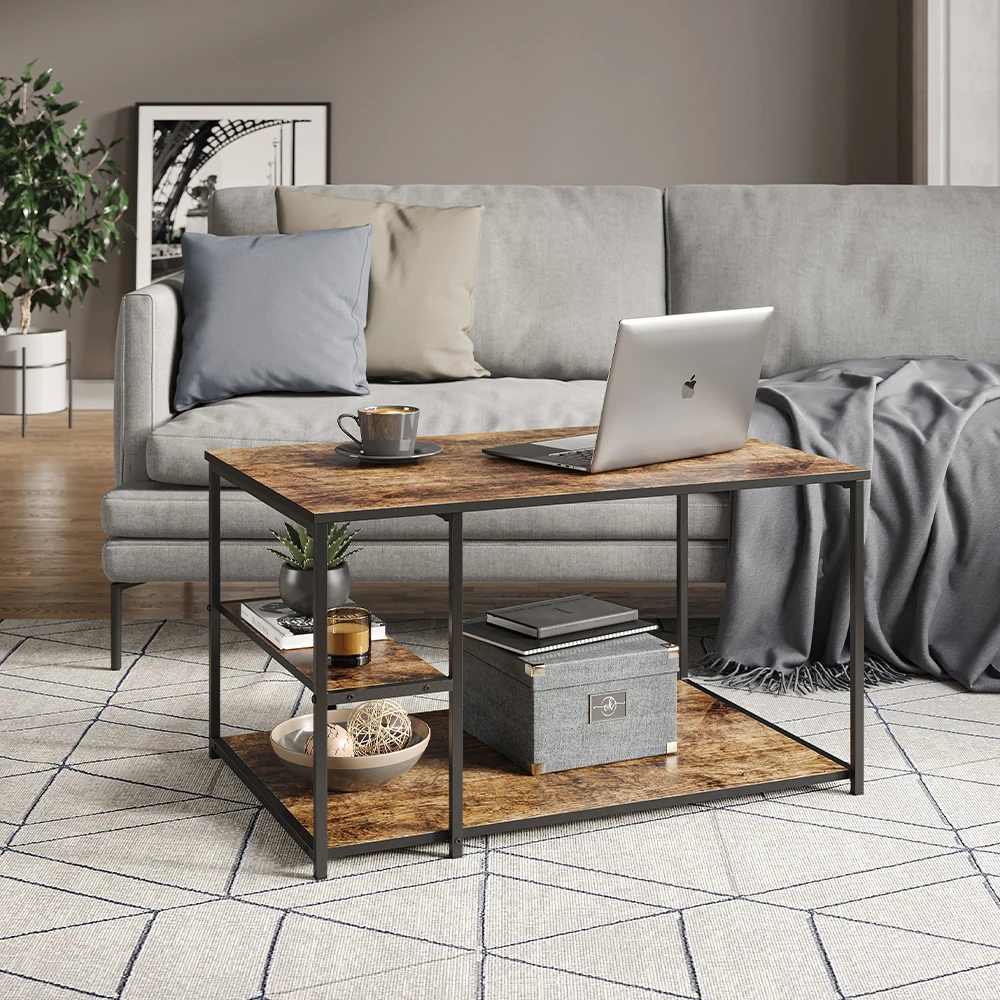 Couchtisch "Fyrk" Eiche Rustikal/Schwarz 90 X 48.5 Cm Vicco 6 Couchtisch "Fyrk" Eiche Rustikal/Schwarz 90 X 48.5 Cm Vicco – Bild 4