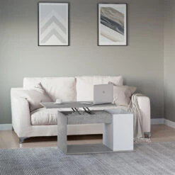 Couchtisch "Hugo" Weiß/Beton 90 X 49 Cm Vicco -Vicco m3371 04 ol