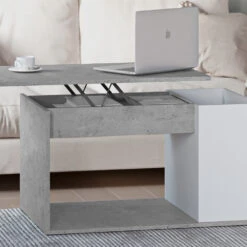 Couchtisch "Hugo" Weiß/Beton 90 X 49 Cm Vicco -Vicco m3371 05 ol