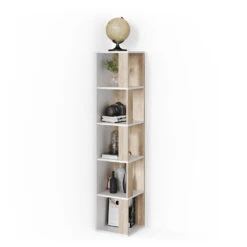 Eckregal "Lio" Weiß/Sonoma 33.3 X 162.2 Cm Vicco -Vicco m3380 07 ol