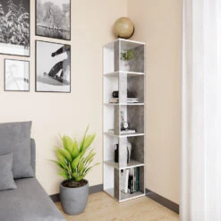 Eckregal "Lio" Weiß/Beton 33.3 X 162.2 Cm Vicco -Vicco m3381 04 ol