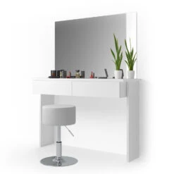 Schminktisch "Azur" Weiß 120 Cm Mit Hocker Vicco -Vicco m338 hw s 07 ol