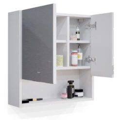 Bad Spiegelschrank "Irma" Weiß Hochglanz 54 X 55 Cm Vicco -Vicco m3403 06 ol