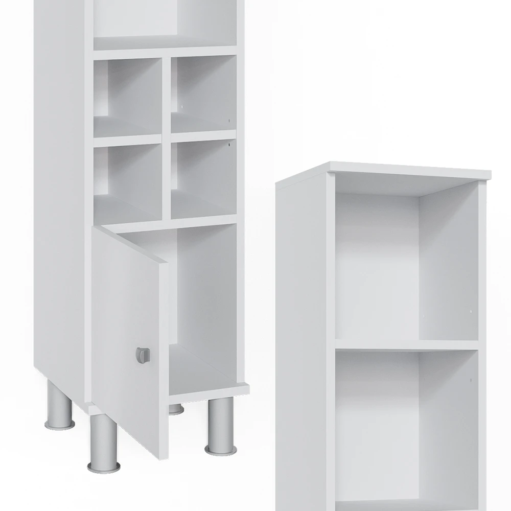 Midischrank "Fynn" Weiß 30 X 130.6 Cm Kleine Tür Vicco 8 Midischrank "Fynn" Weiß 30 X 130.6 Cm Kleine Tür Vicco – Bild 6